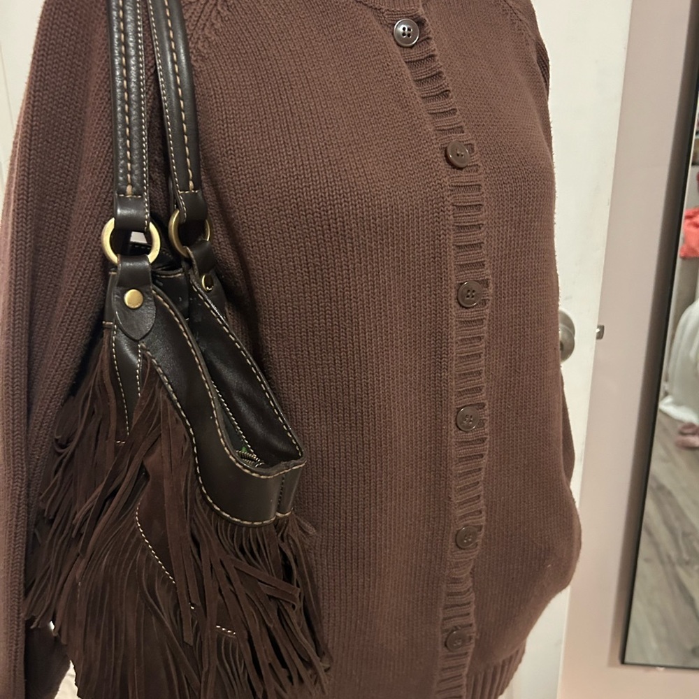 Brown cotton cardigan